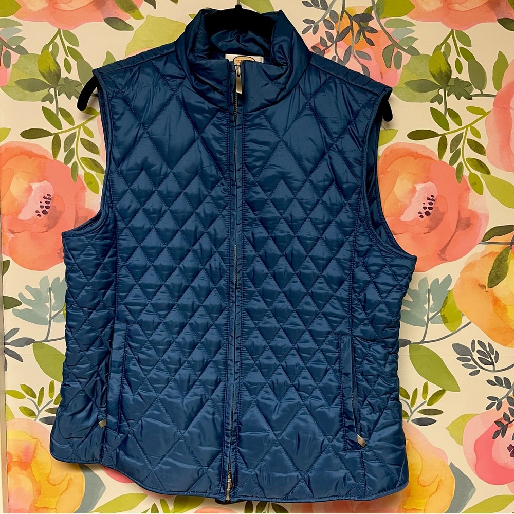 Talbots Royal Blue Quilted Vest